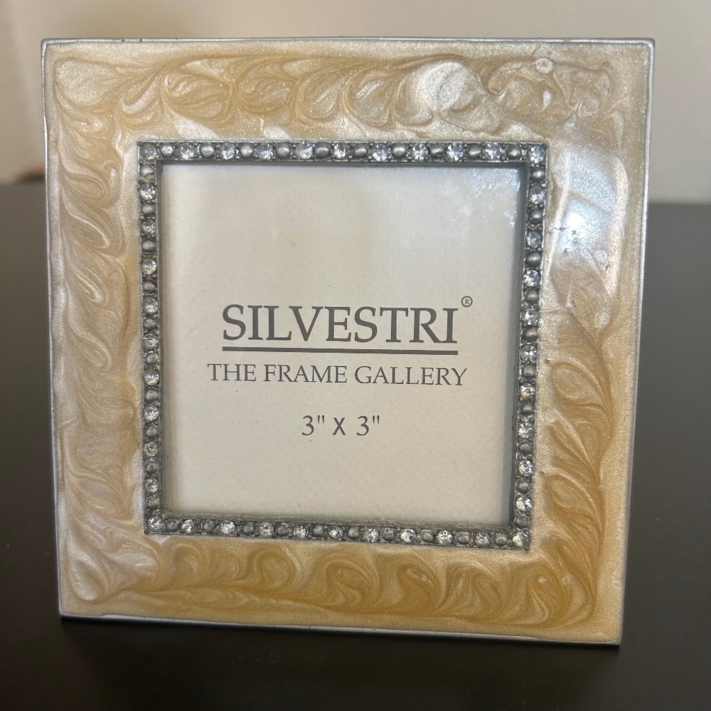 Sylvestri Jewel with Enamel Pewter Photo Frame. NWT